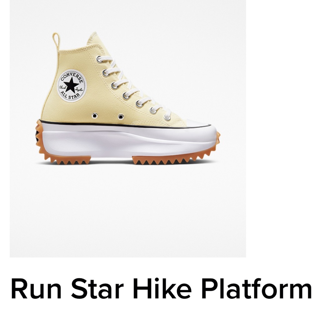 CONVERSE Run Star Hike Platform High Top Chuck Taylor Sneakers Lemon Drop